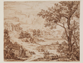 Pastoral Landscape with Figures, c.between 1650 and 1675. Creator: Claude Lorrain.