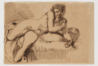 Odalisque, between early 19th and mid-19th century. Creator: Eugene Delacroix.