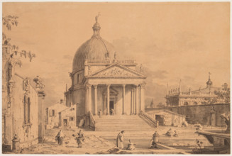 Veduta Ideata with San Simone Piccolo, c1735. Creator: Canaletto.