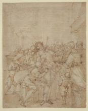 St. Sebastian Ministered to by Saint Irene and Attendants, between 1630 and 1639. Creator: Giulio Benso.