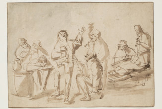Peasants in a Tavern, c1662. Creator: Philip Koninck.