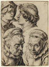 Studies of the Heads of Two Youths and an Old Woman, between 1600 and 1605. Creator: Jacques de Gheyn II.