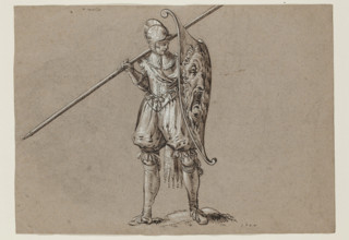 Landsknecht with Shield and Pike, 1624. Creator: Herman Breekerveld.