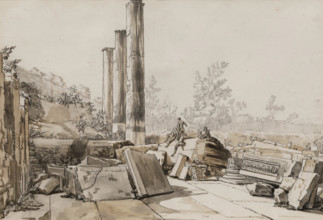 Ruins of the Temple of Serapis at Pozzuoli, 1750. Creator: Claude-Joseph Vernet.