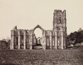 Fountains Abbey, between 1870 and 1880. Creator: Francis Frith.