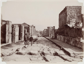 Pompeii - Strada della Fortuna, between 1850 and 1900. Creator: Alinari.