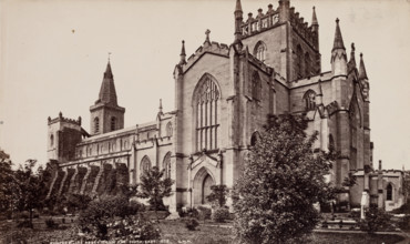 Dunfermline Abbey from the south-easty, between 1870 and 1880. Creator: George Washington Wilson.