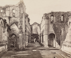 Fountains Abbey, between 1870 and 1880. Creator: Francis Frith.