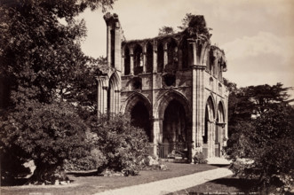 Sir Walter Scott's Tomb, Dryburgh Abbey, between 1870 and 1880. Creator: George Washington Wilson.
