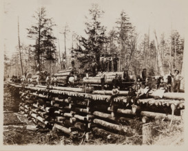 Lumbering Days in Ludington, Michigan, 1890. Creator: H. J. Hansen.