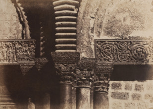 Jerusalem, Saint Sepulcre, Details of Capitals, 1854. Creator: Auguste Salzmann.