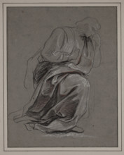 Study of a Kneeling Man, between late 17th and early 18th century. Creator: Charles-Antoine Coypel.
