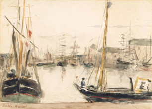 Ships in the Harbor, c1875. Creator: Berthe Morisot.