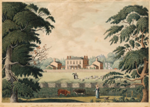 Belle Vue, the Seat of Robert Reynolds, Esquire taken from the East, 19th century. Creator: Catherine Reynolds.