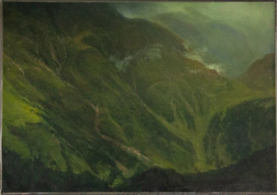 Mountain Gorge, 19th century. Creator: Albert Bierstadt.