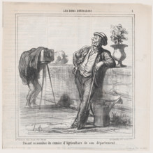 Posant en membre du comice d'Agriculture de son département, 1865.  Creator: Honore Daumier.