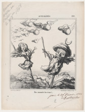 Pas rassurés les ècus!, 1869. Creator: Honore Daumier.