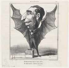 Je suis oiseau, voyez mes ailes, 1869.  Creator: Honore Daumier.