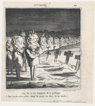 Les 56 ou les trappistes de la politique, 1870. Creator: Honore Daumier.