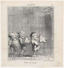 Place aux jeunes! 1870. Creator: Honore Daumier.