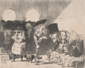 La gare du chemin de fer de Boulogne, 1852.  Creator: Honore Daumier.