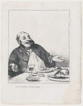 Moi, je suis ravitaillé!...Le reste m'est égal, 1871. Creator: Honore Daumier.