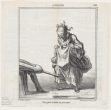Une garde-malade un peu naïve, 1868.  Creator: Honore Daumier.