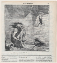 Que diable est-ce qu'ils font là haut?, 1870. Creator: Honore Daumier.