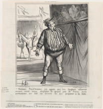 Madame Prudhomme, j'ai appris que les Anglais allaient encore disputer..., 1870. Creator: Honore Daumier.