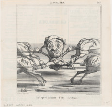 Ah! quel plaisir d'être électeur!, 1870. Creator: Honore Daumier.