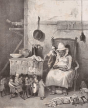 Mon défunt me donne des numéros.., 1833. Creator: Honore Daumier.