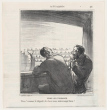 Dans les Tribunes, 1869.  Creator: Honore Daumier.