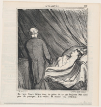 Ma chère France, lâchez donc de grâce de ne pas toujours être ainsi prise de panique..., 1870.  Creator: Honore Daumier.