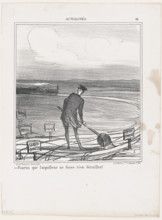 Pourvu que l'aiguilleur ne fasse rien dérailler!, 1870.  Creator: Honore Daumier.