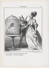 Est-ce que vous allez ouvrir la porte de la cage..., 1870.  Creator: Honore Daumier.