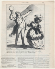 -Léocadie, up there 40 centuries and three quarters are looming down upon us...., November 27, 1869. Creator: Honore Daumier.