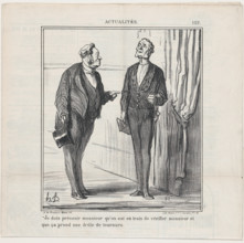 Je dois prèvenir monsieur qu'on est en train de vérifier monsieur..., 1869. Creator: Honore Daumier.
