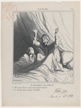 Le Cauchemar d'un Député, 1869. Creator: Honore Daumier.