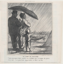 Au Camp de Chalons, 1869.  Creator: Honore Daumier.
