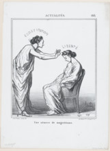 Une séance de magnétisme, 1869. Creator: Honore Daumier.