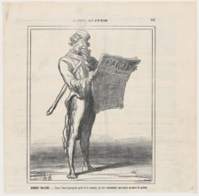 Robert Macaire: Well, well, it seems he's allowed to return! Maybe I should ap..., October 19, 1871. Creator: Honore Daumier.