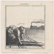 Versailles! Versailles!... Trois semaines d'arrêt!, 1871. Creator: Honore Daumier.