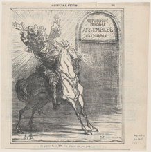 Ce pauvre Louis XIV n'en croyant pas ses yeux, 1871.  Creator: Honore Daumier.