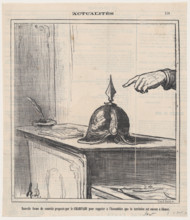 Nouvelle forme de sonnette proposée par le Charivari..., 1872.  Creator: Honore Daumier.