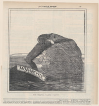 C'est dangereux, la pêche à l'épervier, 1872.  Creator: Honore Daumier.