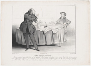Plate 33: Robert Macaire Journaliste, 1838.  Creator: Honore Daumier.