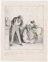 Plate 36: Well? Well? What about your dowry?, from 'Caricaturana,' published in Les Robert..., 1838. Creator: Honore Daumier.