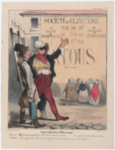 Plate 2: Robert Macaire philanthrope, 1838. Creator: Honore Daumier.