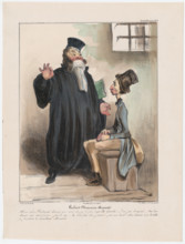 Plate 9: Robert Macaire Avocat, 1838.  Creator: Honore Daumier.