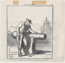 Pauvre vieux, t'es comme moi..., 1870. Creator: Honore Daumier.